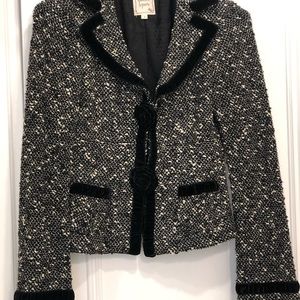 Nanette Lepore tweed suit with matching short and long jackets
